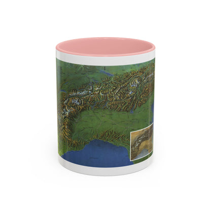 Alps, The - Europe's Backbone (1965) (Map) Accent Coffee Mug