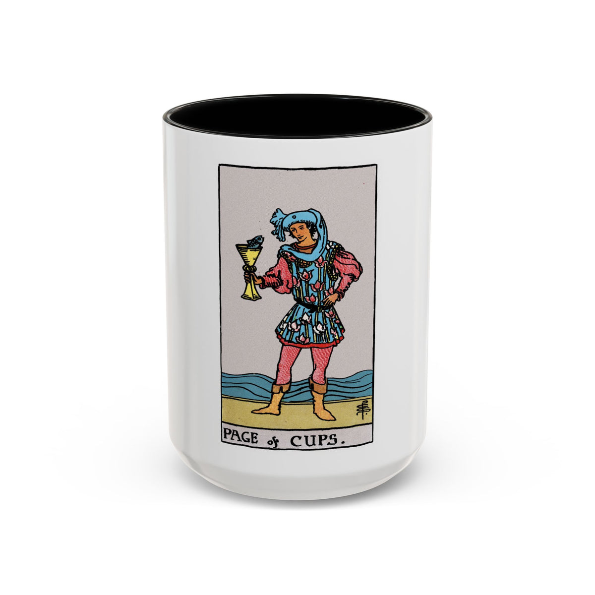The Page of Cups (Tarot Card) Accent Coffee Mug