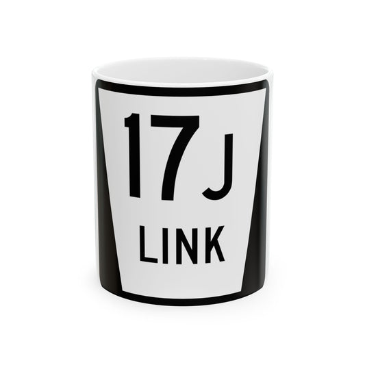 N LINK 17J (Nebraska) (Road Sign) White Coffee Mug