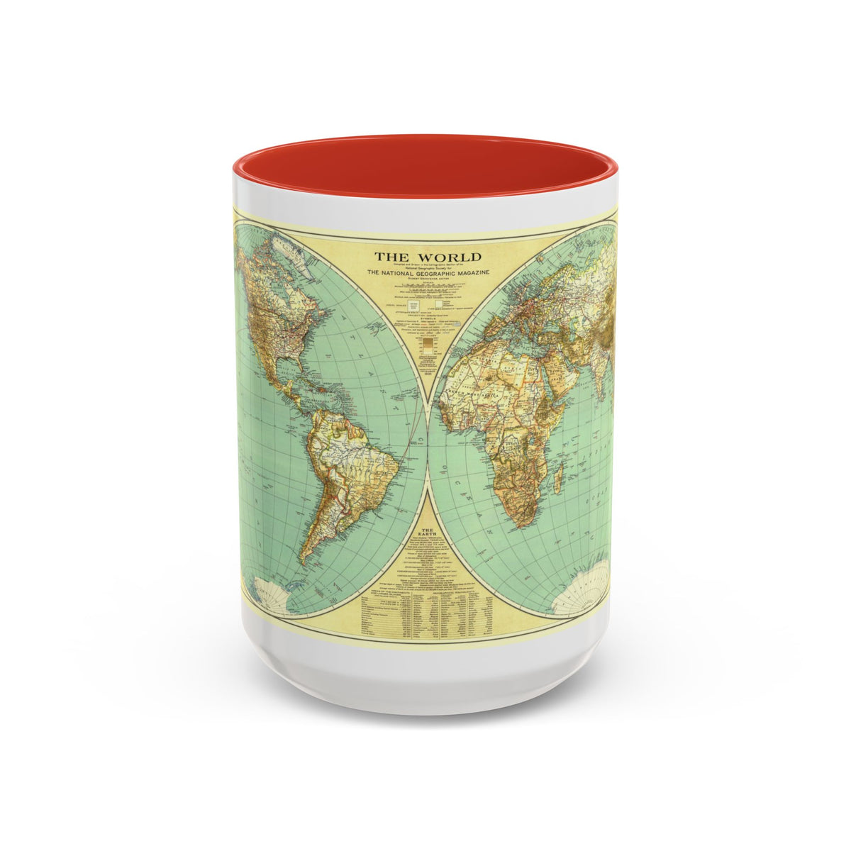 World Map (1935) (Map) Accent Coffee Mug