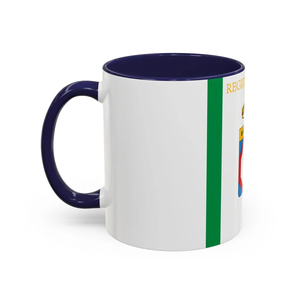 Flag of Apulia Italy - Accent Coffee Mug-Go Mug Yourself