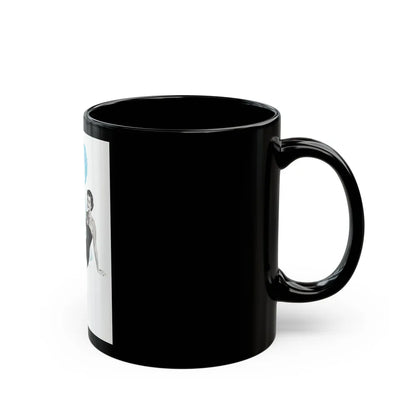 Cole of California ad, Harpers Bazaar, January 1950 - Black Coffee Mug-Go Mug Yourself