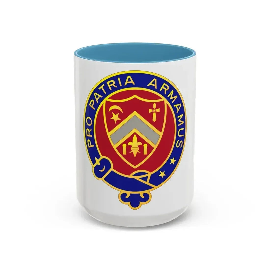 245th Artillery Regiment (U.S. Army) Accent Coffee Mug 15oz Light Blue - Go Mug Yourself