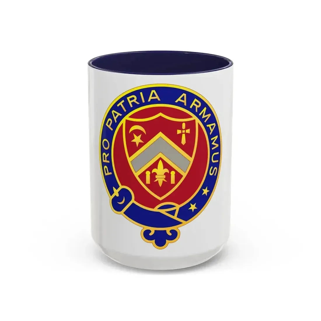 245th Artillery Regiment (U.S. Army) Accent Coffee Mug 15oz Navy - Go Mug Yourself