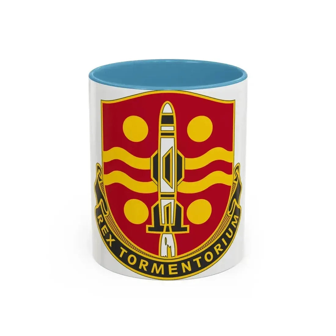 246 Field Artillery Battalion (U.S. Army) Accent Coffee Mug 11oz Light Blue - Go Mug Yourself