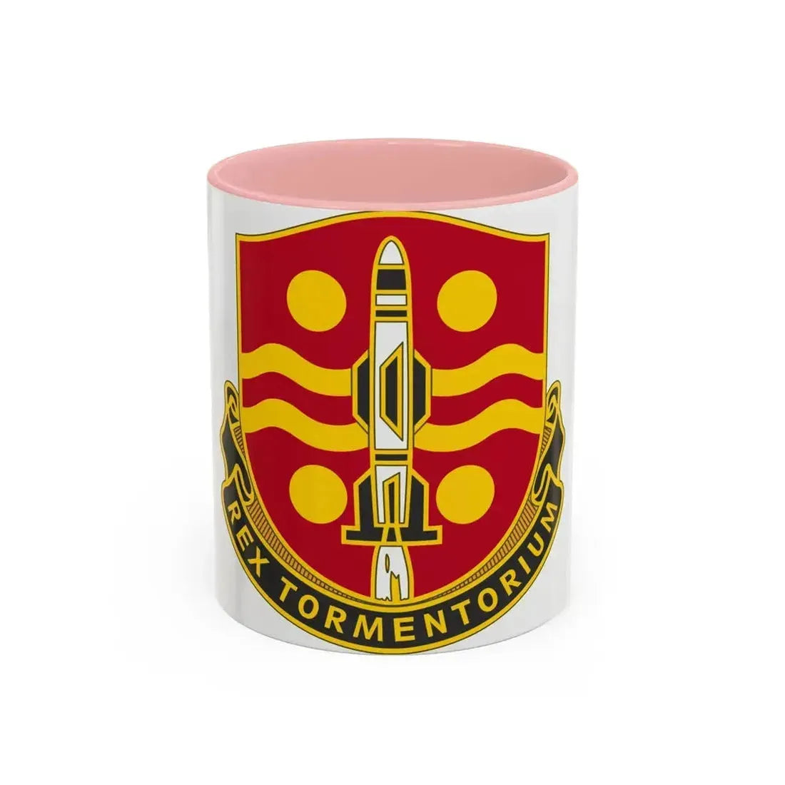 246 Field Artillery Battalion (U.S. Army) Accent Coffee Mug 11oz Pink - Go Mug Yourself