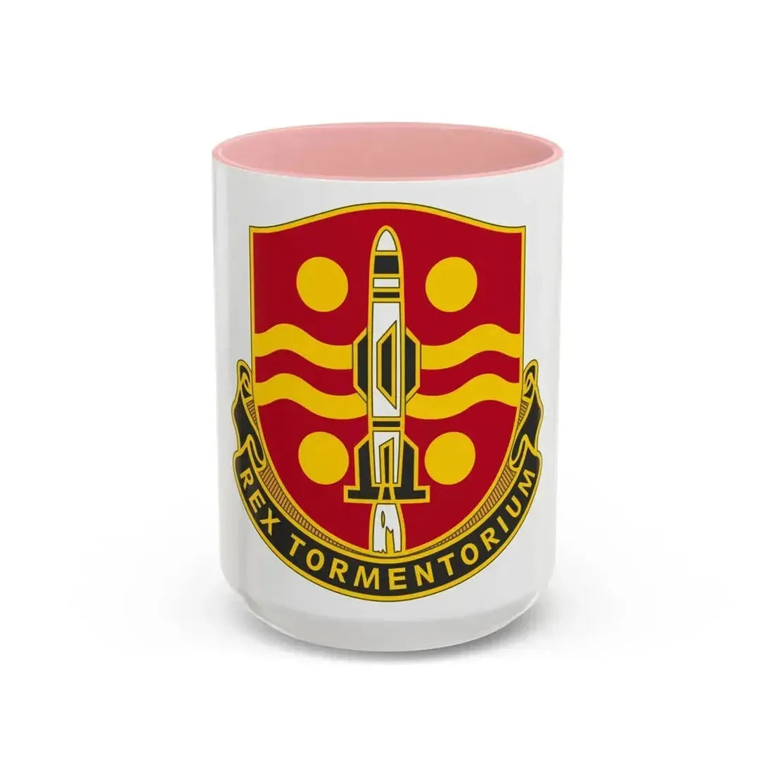 246 Field Artillery Battalion (U.S. Army) Accent Coffee Mug 15oz Pink - Go Mug Yourself