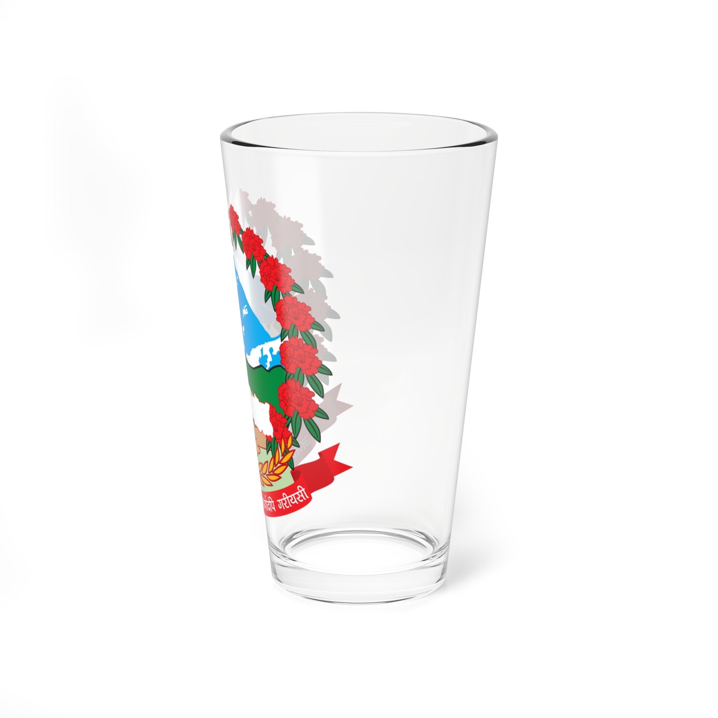 Emblem of Nepal alternative (Nepal) (Coat of Arms) Pint Glass 16oz