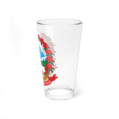 Emblem of Nepal alternative (Nepal) (Coat of Arms) Pint Glass 16oz