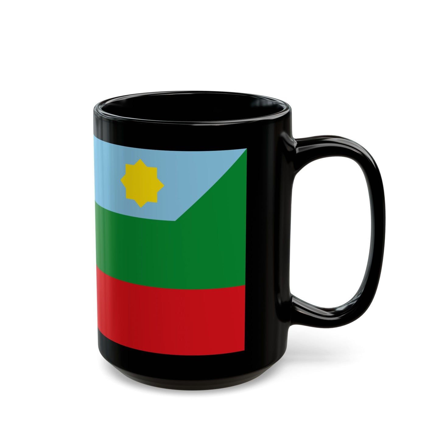 Flag of Chachapoyas capital of the Amazonas Region Peru - Black Coffee Mug-Go Mug Yourself