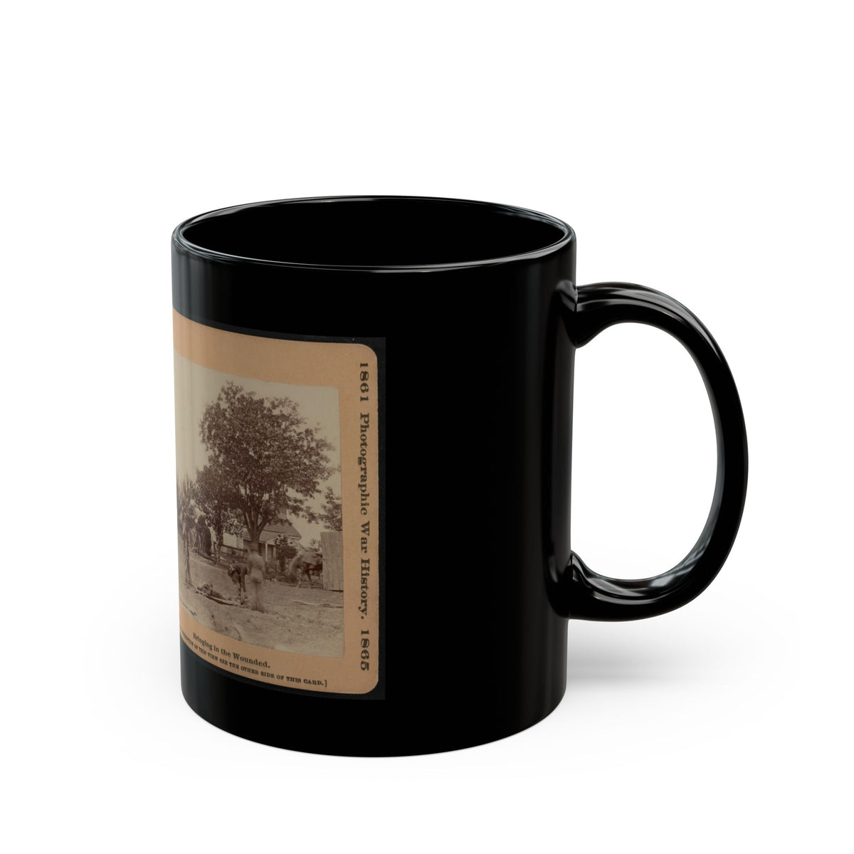Bringing In The Wounded (U.S. Civil War) Black Coffee Mug