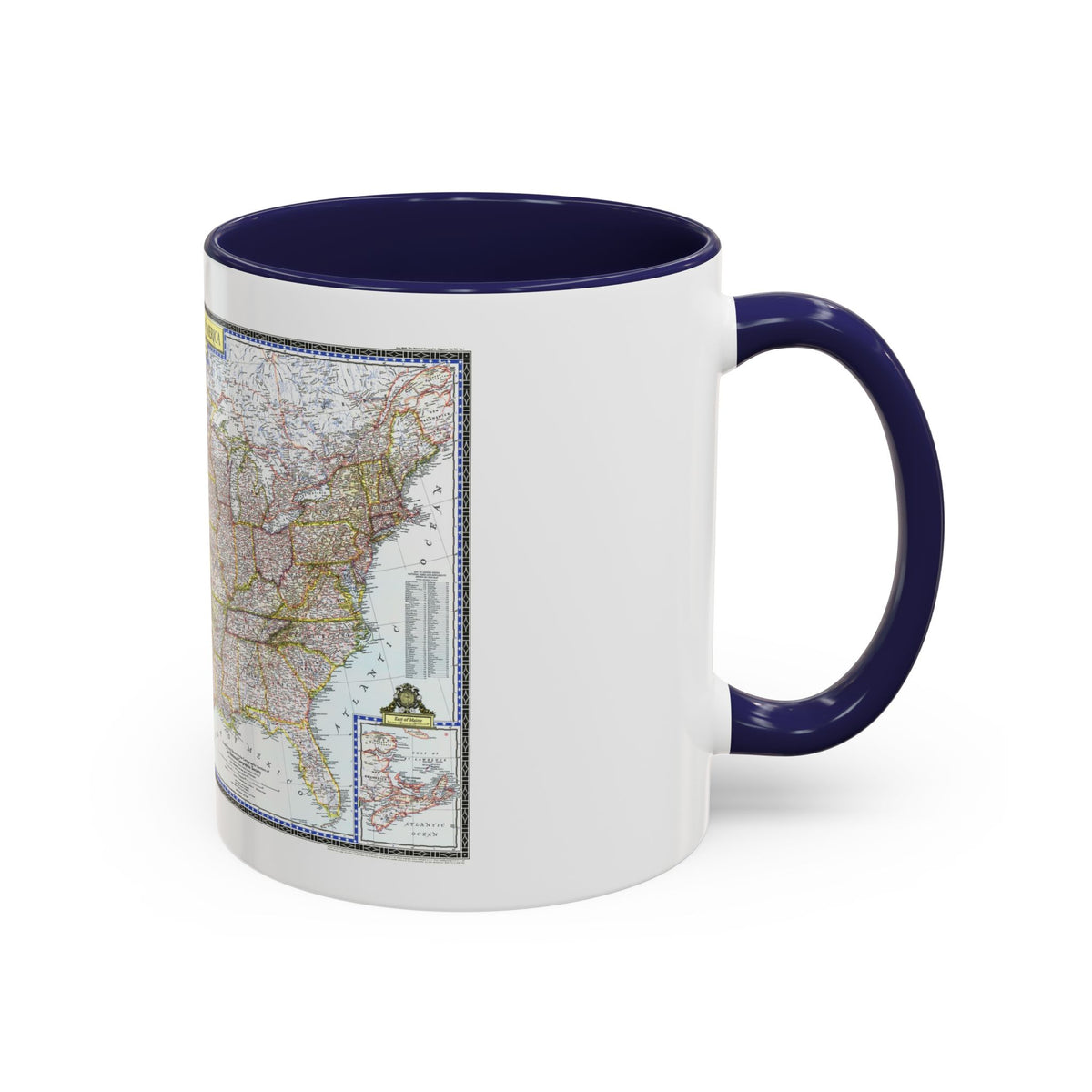 USA - The United States (1946) (Map) Accent Coffee Mug