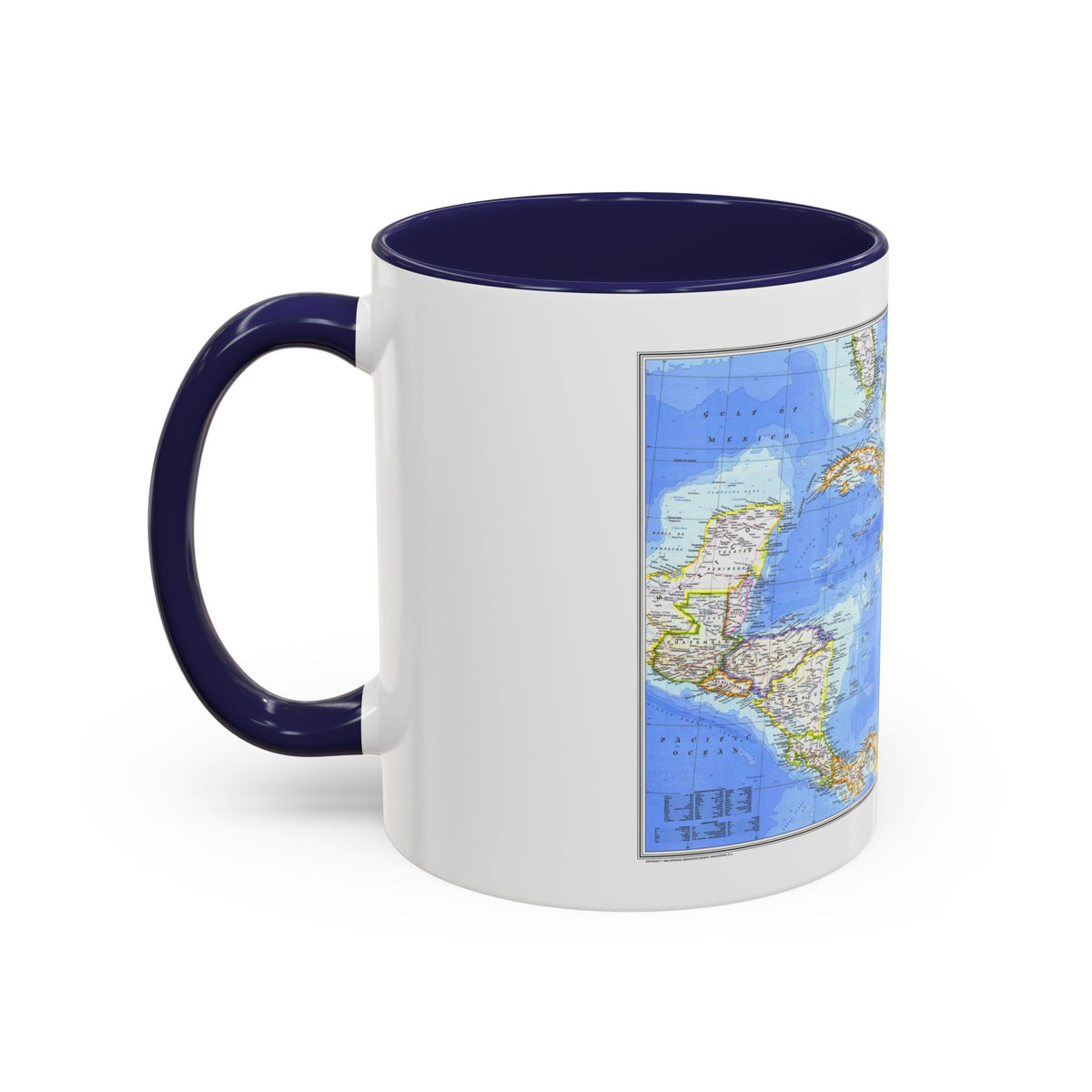 Central America & West Indies(1981) (Map) Accent Coffee Mug