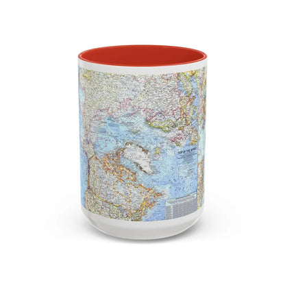 Top Of The World (1965) (Map) Accent Coffee Mug-15oz-Red-Go Mug Yourself