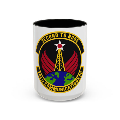 704th Communications Squadron (U.S. Air Force) Accent Coffee Mug