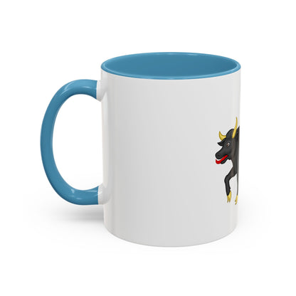 Black Bull of Clarence Badge of Edward IV - Accent Coffee Mug