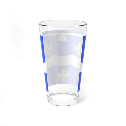 Drapeau fr departement Loiret (France) Pint Glass 16oz