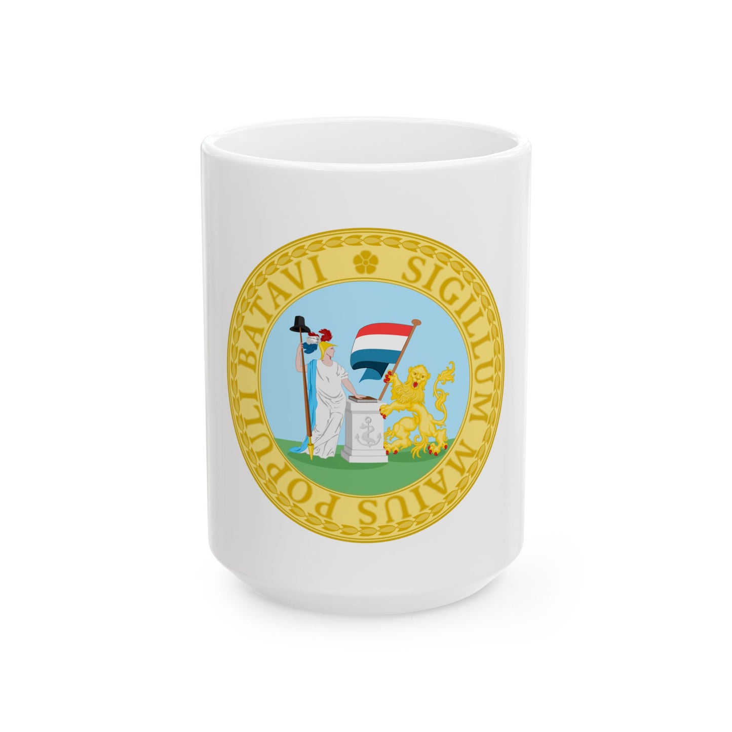 Great Seal of the Batavian Republic (1796) - White Coffee Mug