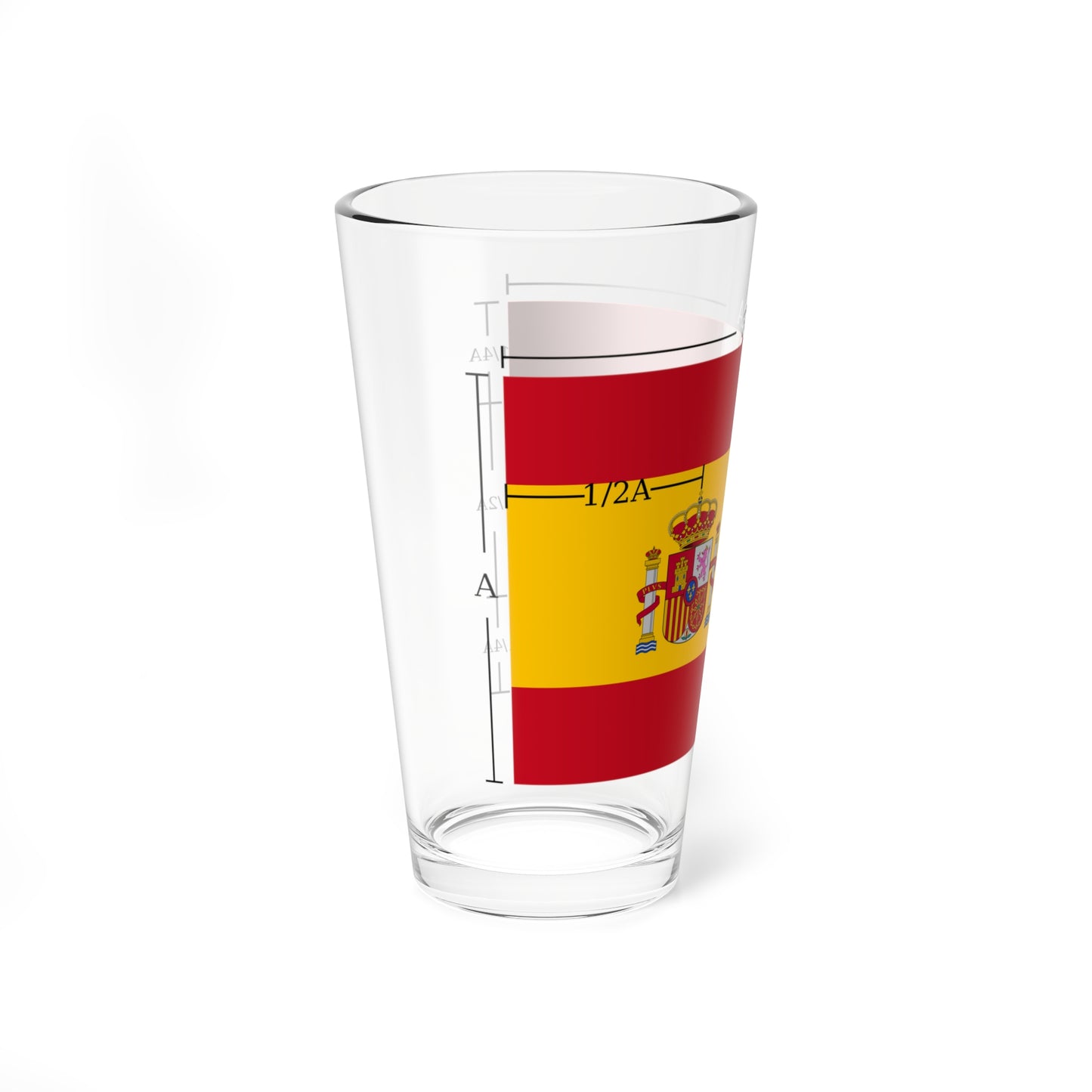 Spain flag construction sheet (Spain) Pint Glass 16oz