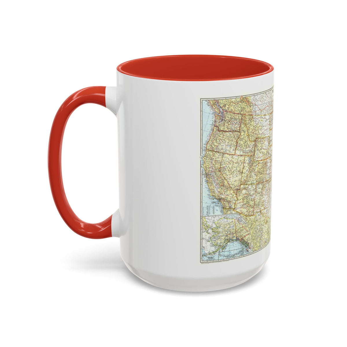 USA - The United States (1956) (Map) Accent Coffee Mug