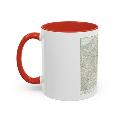 Western Theatre of War (1918) (Map) Accent Coffee Mug