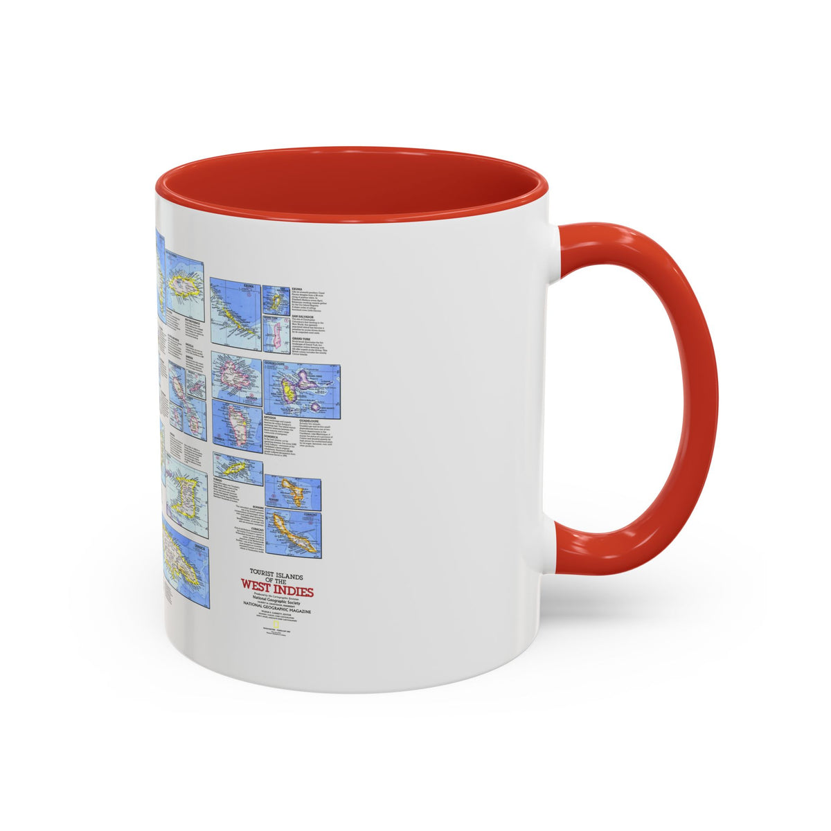 West Indies - Tourist Islands (1981) (Map) Accent Coffee Mug