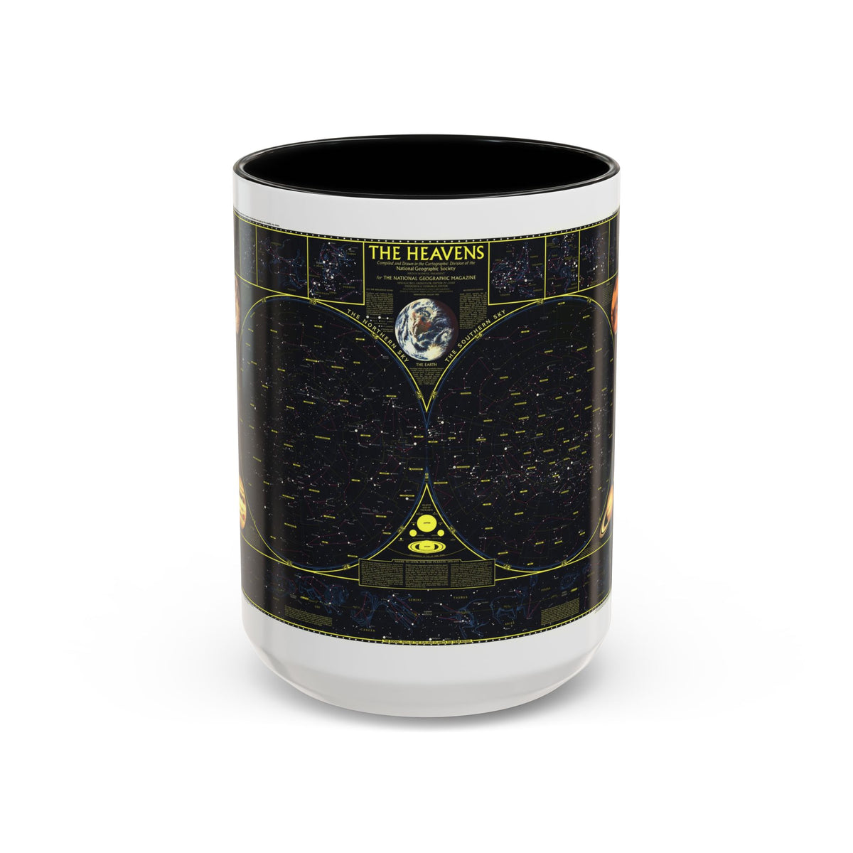 Heavens. The (1970) (Map) Accent Coffee Mug