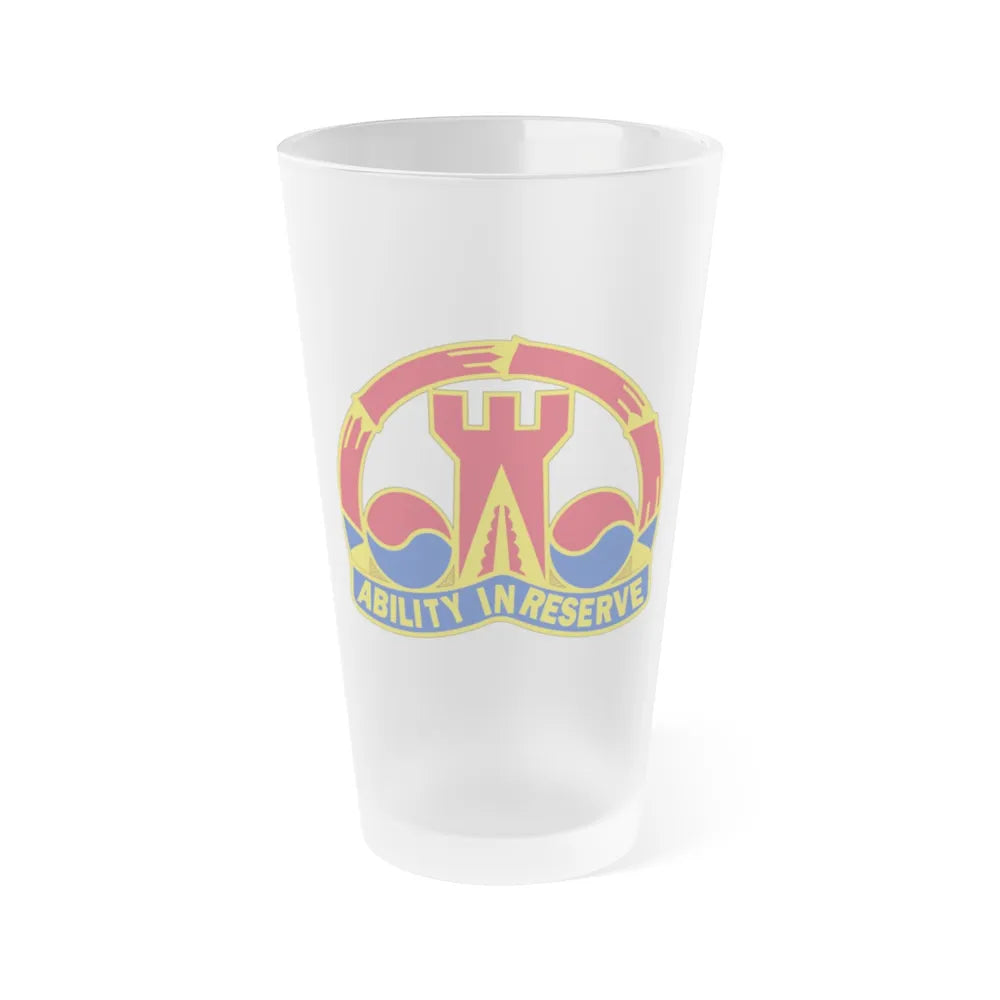 248 Engineer Battalion (U.S. Army) Frosted Pint Glass 16oz-Go Mug Yourself