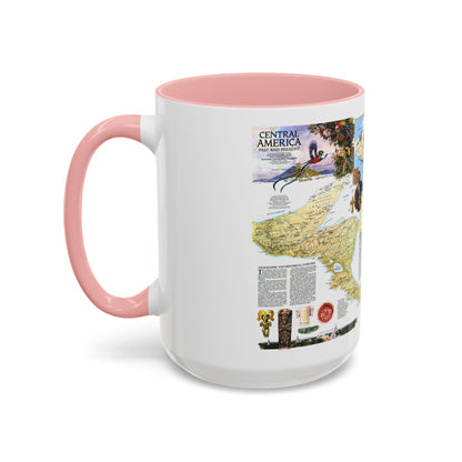 Central America Past and Present (1986) (Map) Accent Coffee Mug