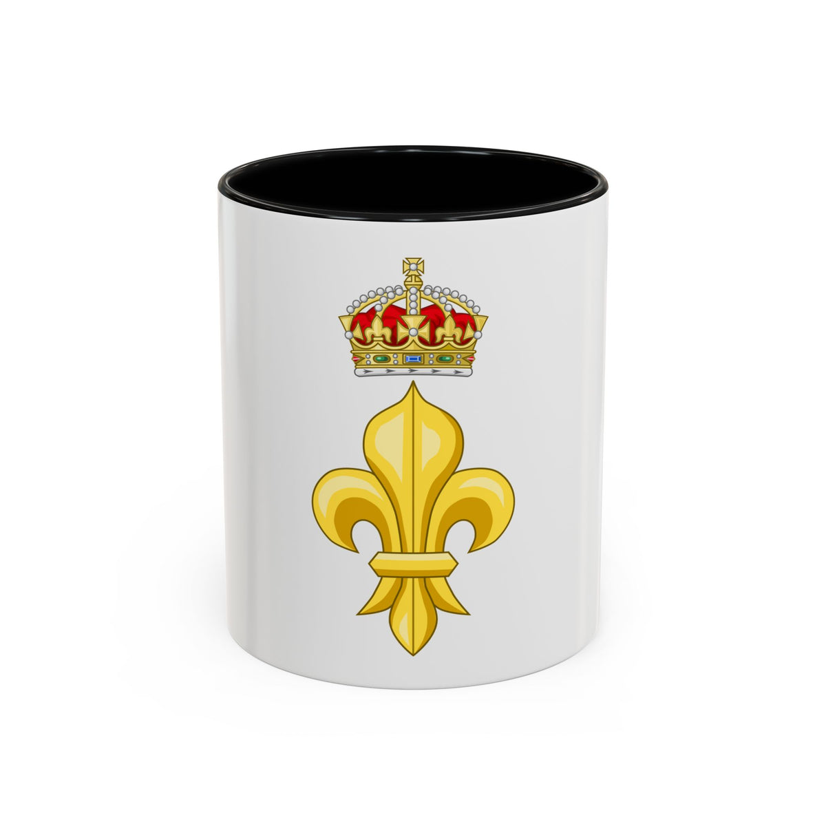 Crowned Fleur de lys (Tudor Crown) - Accent Coffee Mug