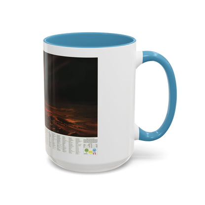 Space - MARS, Dusty Face of (1973) (Map) Accent Coffee Mug