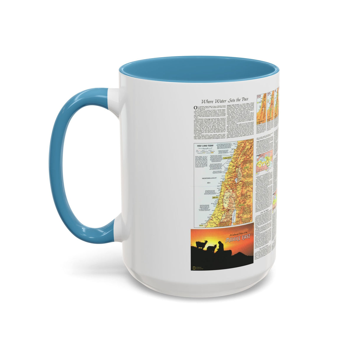 Middle East - The Peoples 2 (1972) (Map) Accent Coffee Mug
