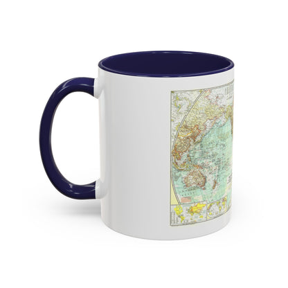 World Map (1957) (Map) Accent Coffee Mug