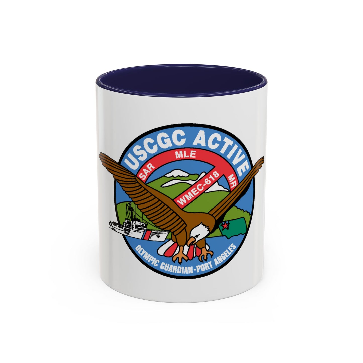 USCGC Active WMEC 618 (U.S. Coast Guard) Accent Coffee Mug