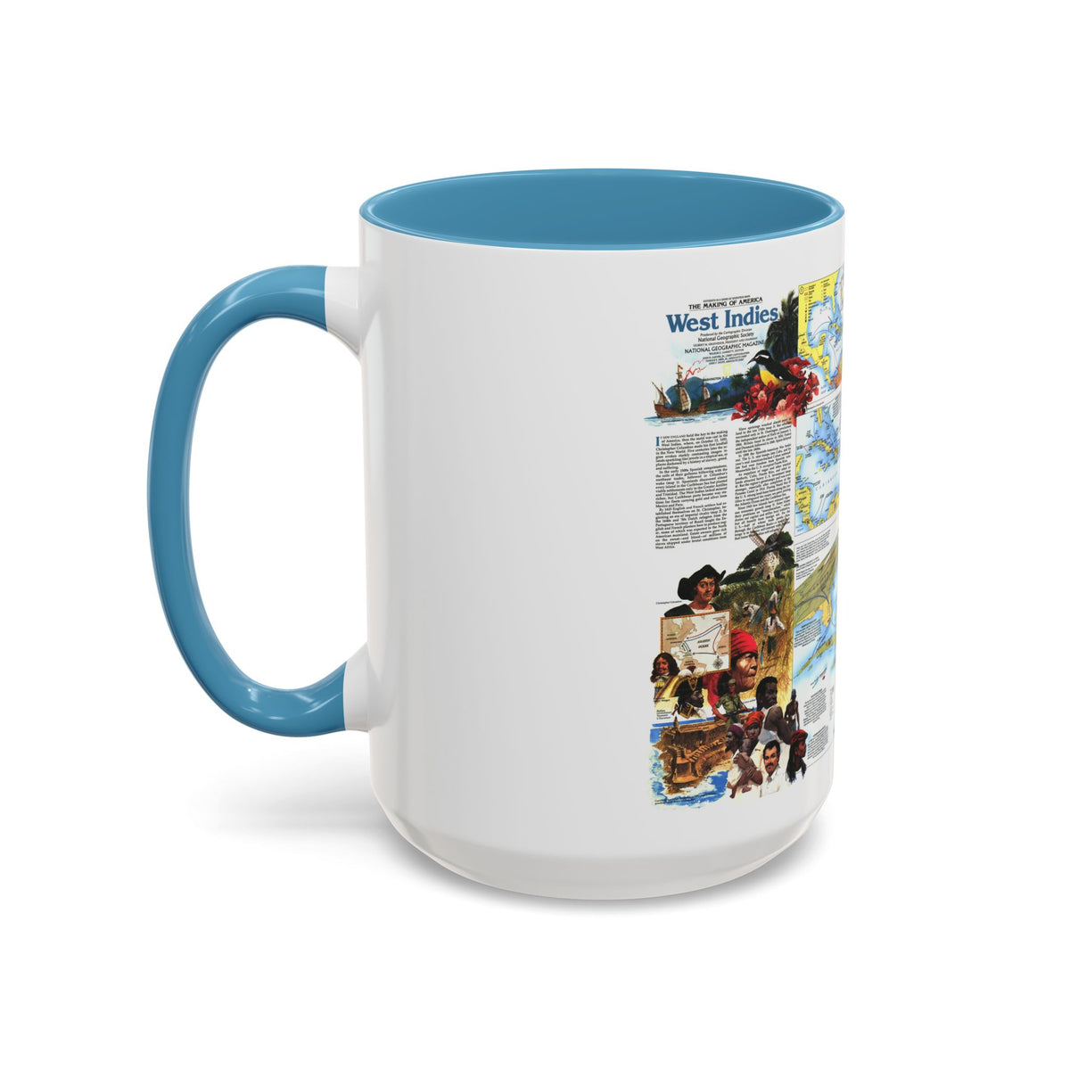 West Indies 2 (1987) (Map) Accent Coffee Mug