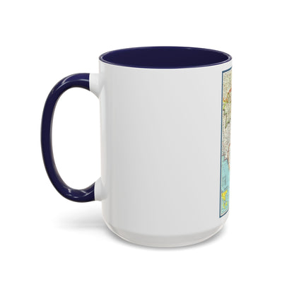 Asia - Viet Nam, Cambodia, Laos (1965) (Map) Accent Coffee Mug