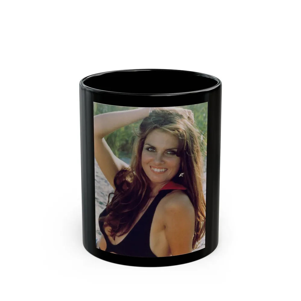 Caroline Munro #349 (Vintage Female Icon) Black Coffee Mug-11oz-Go Mug Yourself