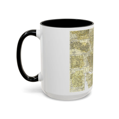 USA - National Parks and Historic Sites 2 (1958) (Map) Accent Coffee Mug