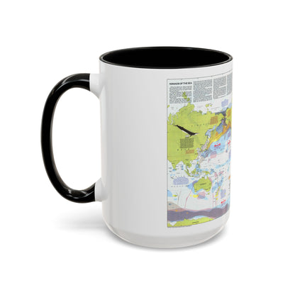 Grandes baleines, migration et aire de répartition (1976) (carte) Tasse à café décorative