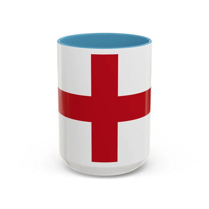 Flag of Genoa Italy - Accent Coffee Mug-15oz-Light Blue-Go Mug Yourself