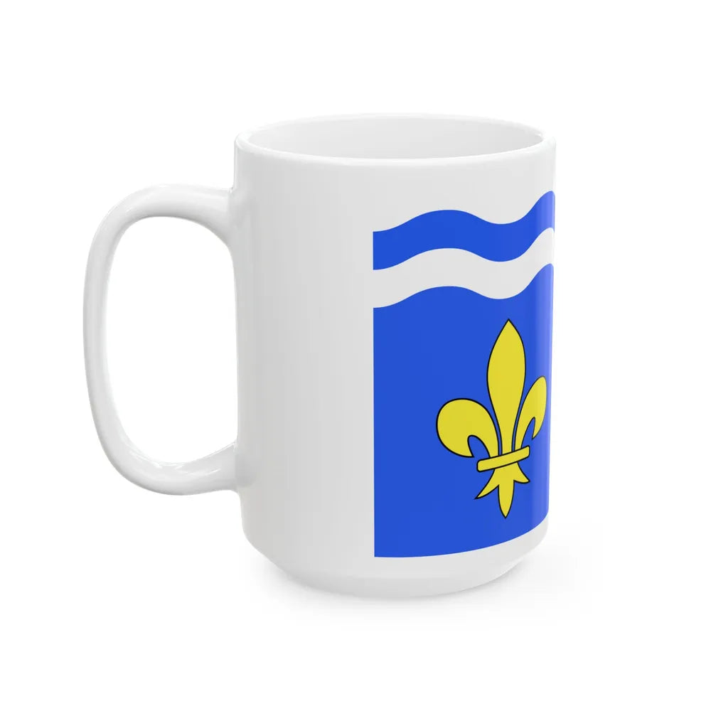 Flag of Hauts de Seine France 2 - White Coffee Mug-Go Mug Yourself