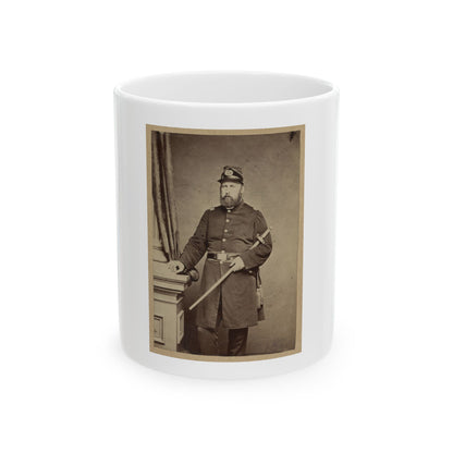Portrait Of Union Officer Holding A Sword In His Arm (U.S. Civil War) White Coffee Mug