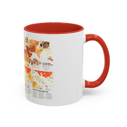 Middle East - Two Centuries of Conflict (1980) (Map) Accent Coffee Mug