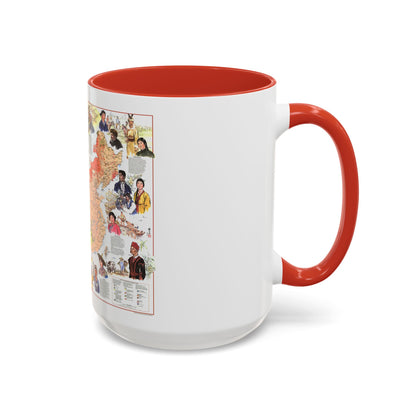 China - The Peoples (1980) (Map) Accent Coffee Mug