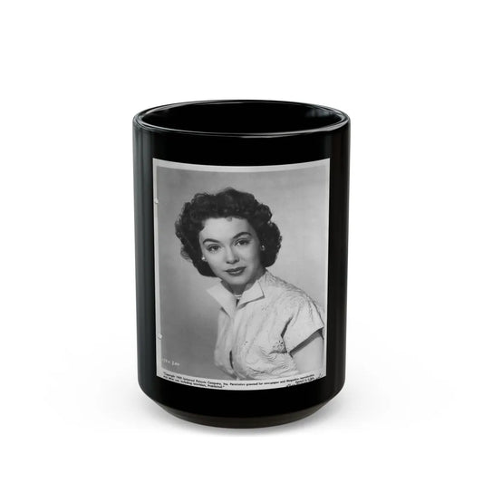 Barbara Rush #13 (Vintage Female Icon) Black Coffee Mug-15oz-Go Mug Yourself