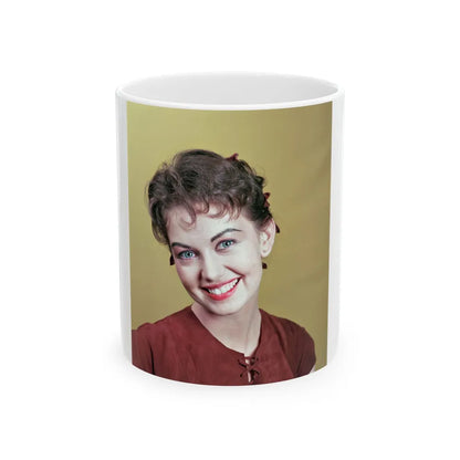 Janette Scott #32 (Vintage Female Icon) White Coffee Mug-11oz-Go Mug Yourself