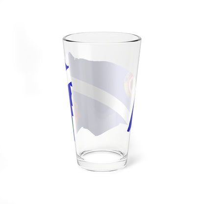 Flag-map of Windsor (Canada) Pint Glass 16oz