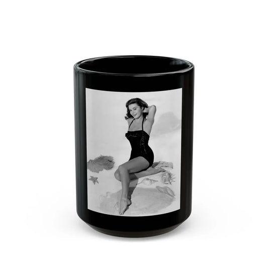 Elaine Stewart #141 (Vintage Female Icon) Black Coffee Mug-15oz-Go Mug Yourself