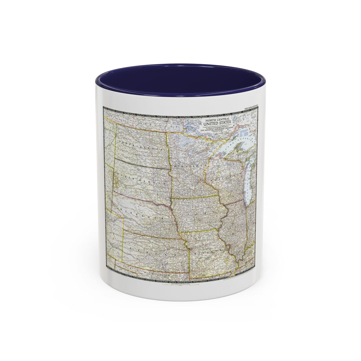 USA - North Central (1948) (Map) Accent Coffee Mug