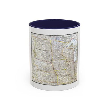 USA - North Central (1948) (Map) Accent Coffee Mug